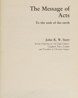 B S T the Message of Acts