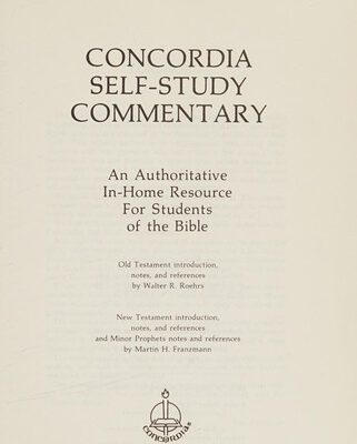 Concordia Self-Study Commentary