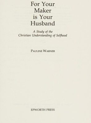 For Your Maker Is Your Husband