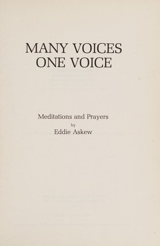 Many Voices One Voice - Meditations
