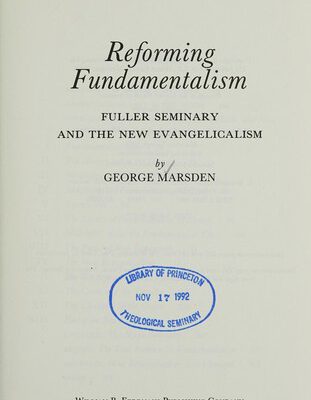 Reforming Fundamentalism