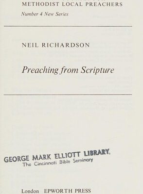Preaching from Scripture